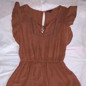 American Eagle Summer Romper Brown